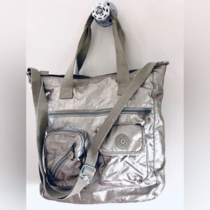 Kipling metallic canvas crossbody